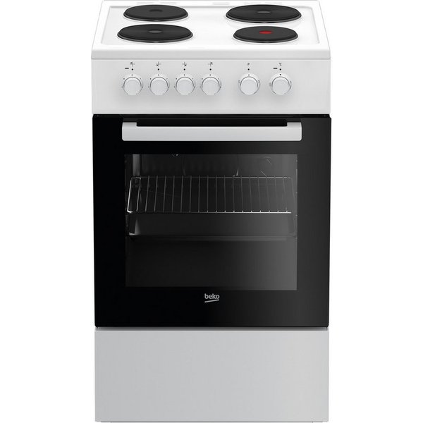 BEKO Elektro-Standherd Elektro-Standherd FSS56000GW, SteamShine® – Die Dampfreinigung des Backofens