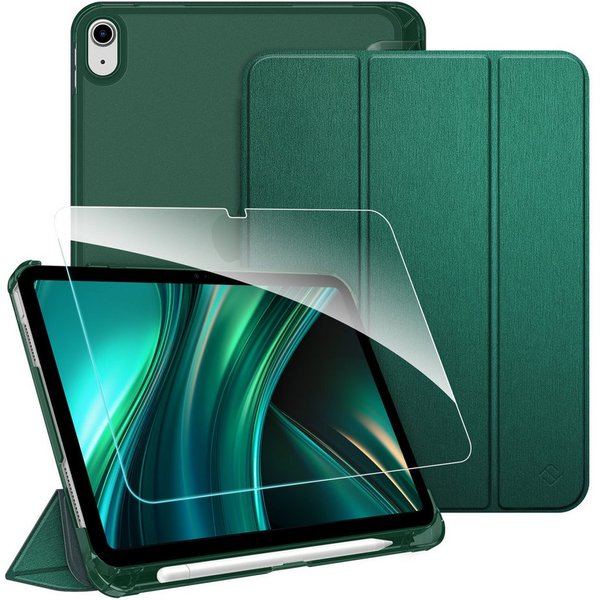 Fintie Tablet-Hülle für iPad 11 Generation 11'' 2025 (A16), iPad 10 Generation 10.9'' 2022, mit Schutzfolie, matt durchsichtige Rückseite Case mit Stifthalter