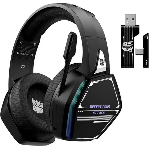 Rolipo 2.4G & Bluetooth 5.4 Kabelloses Gaming-Headset mit 7.1 Surround Sound Over-Ear-Kopfhörer (ca. 0,3kg, 215*111*240mm, Bluetooth, 50 mm Treiber, 30 h Akku –