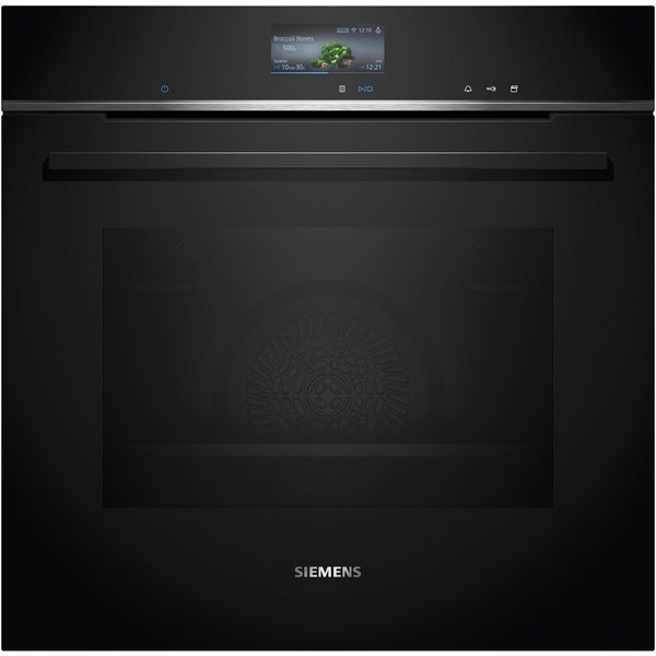 SIEMENS Pyrolyse Backofen iQ700 HR776G1B1, Pyrolyse-Selbstreinigung, Intelligenter Backofen dank Assistent mit Sprachsteuerung
