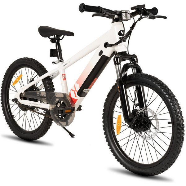 HILAND E-Bike 20/24 Zoll E‑Mountainbike 24V 250W Akku abnehmbar Kinder u. Erwachsene, Heckmotor, 124,8 Wh