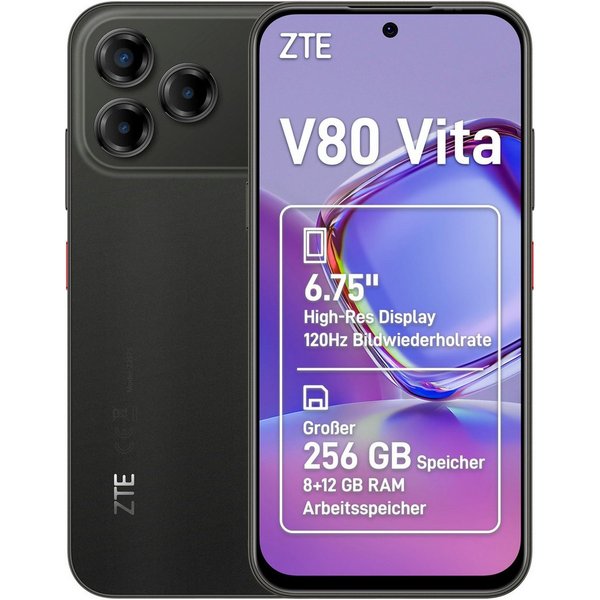 ZTE Blade V80 Vita Smartphone (17,14 cm/6,75 Zoll, 256 GB Speicherplatz, 50 MP Kamera)