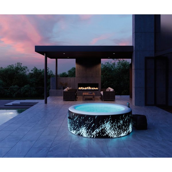 Intex Whirlpool Glow Deluxe, aufblasbares Aufstellbecken, (Set, 9-tlg), 145 cm Durchmesser