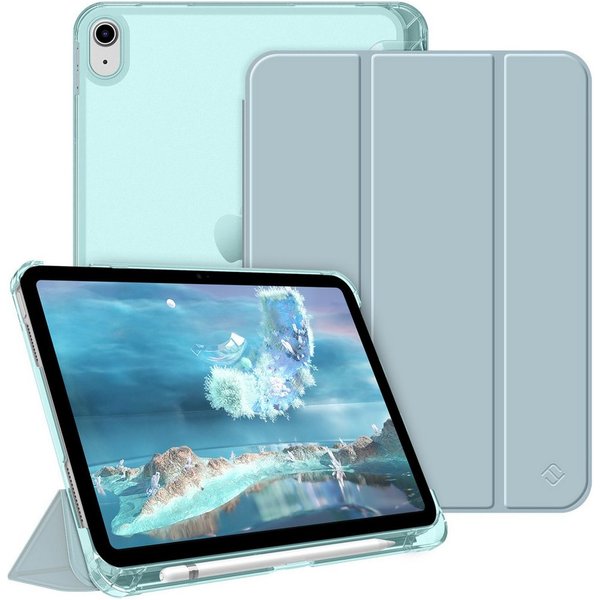 Fintie Tablet-Hülle für iPad 11 Generation 11‘’ 2025 (A16), iPad 10 Generation 10.9'' 2022, ultradünn, mit Stifthalter, transparenter Rückseite, Auto Schlaf/Wac