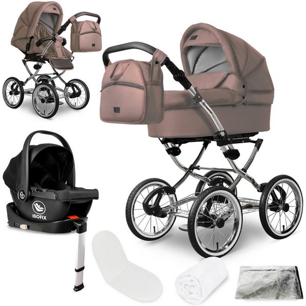 bergsteiger Kombi-Kinderwagen Venedig Retro-Kinderwagen 3in1, (10-tlg)
