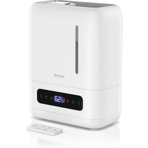 Brandson Luftbefeuchter 4 Liter mit Fernbedienung, Ultraschall, Digital Display, Schlafmodus, 4 l Wassertank, UV Entkeimung, Aroma Fach, für Wohn- und Schlafzim