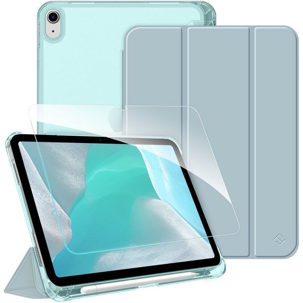 Fintie Tablet-Hülle für iPad 11 Generation 11'' 2025 (A16), iPad 10 Generation 10.9'' 2022, mit Schutzfolie, matt durchsichtige Rückseite Case mit Stifthalter