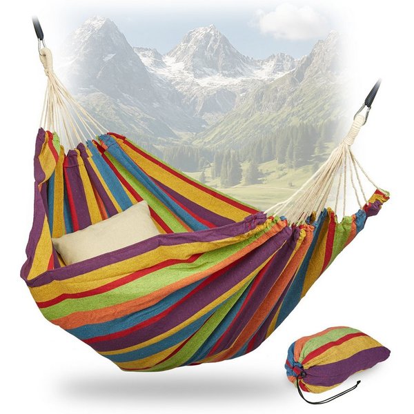 relaxdays Stabhängematte XXL Hängematte bis 300 kg (6 St)
