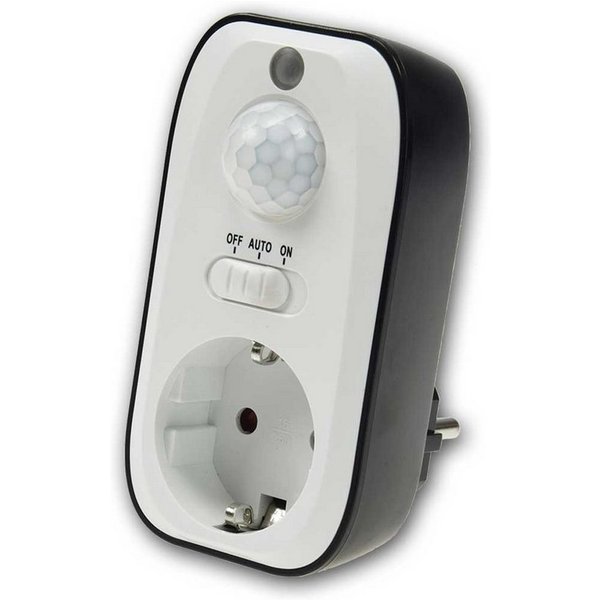 ChiliTec Bewegungsmelder Zwischenstecker mit Bewegungsmelder 100°, 1200W