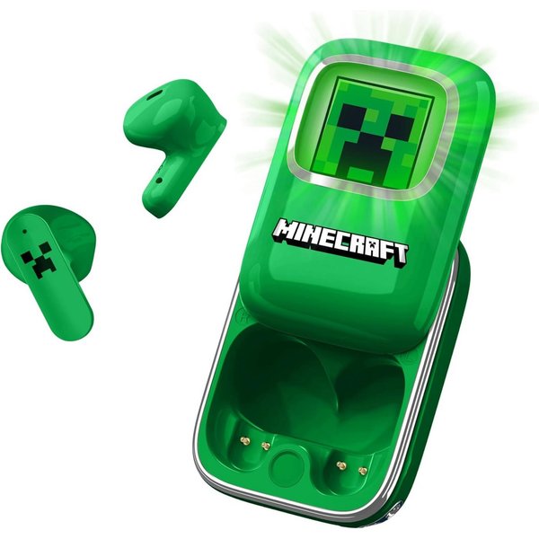 OTL Offiziell lizenzierte Minecraft Slide TWS-Ohrhörer Bluetooth-Kopfhörer (Bluetooth, Integriertes Mikrofon & Touch-Bedienung)