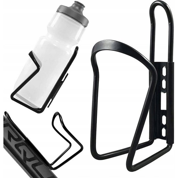 VERK GROUP Fahrrad-Flaschenhalter 2er Fahrrad Flaschenhalter Aluminium Schwarz Silber Universal, (Packung), 2er-Set aus Aluminium, Für Flaschen bis ca. 1,5 Lite