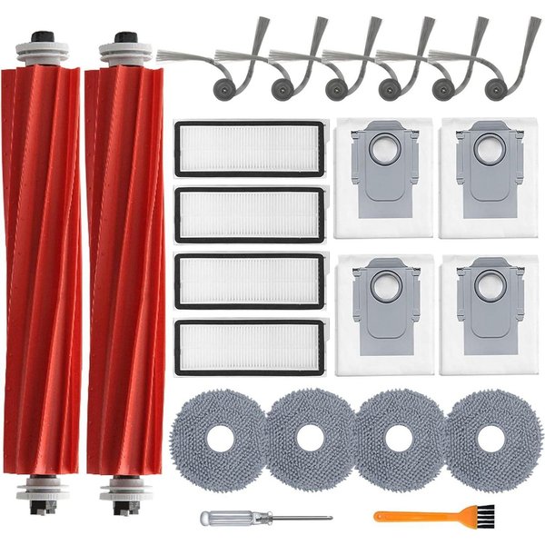 FELIXLEO Staubsaugerdüsen-Set Enthält 2 Hauptbürsten 4 HEPA Filter 4 Wischpads und 4 Staubbeutel, (1-tlg)
