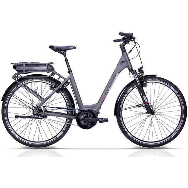 Airtracks E-Bike Cityrad 28" E-Bike Damen City Fahrrad V-Tron RACK BOSCH ACTIVE LINE, 7 Gang SHIMANO NEXUS 7 mit Rücktrittbremse Schaltwerk, Nabenschaltung, Mit