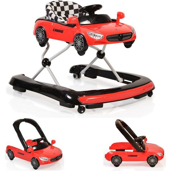 Cangaroo Lauflernhilfe Cabrio 2 in 1, Licht, Silikon, Auto-Design, Armaturenbrett, Silikon-Stopper