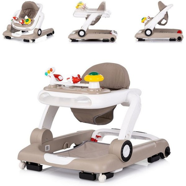 Chipolino Lauflernhilfe little Explorer 4 in 1, Musikpanel, Activity-Center, Silikon-Stopper, höhenverstellbar