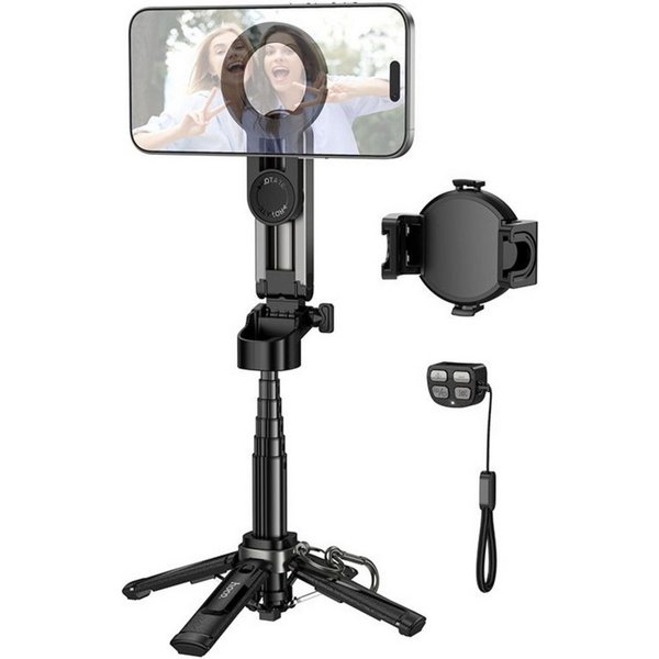 hoco. Selfie-Stick K27 PRO, Magnetische Halterung mit Bluetooth Fernbedienung für ruhige Aufnahmen