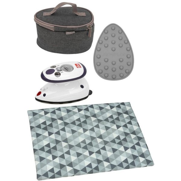 Semplix Dampfbügeleisen - Bügelset - Prym Mini Dampfbügeleisen+Bügelablage+Tasche, 343 W