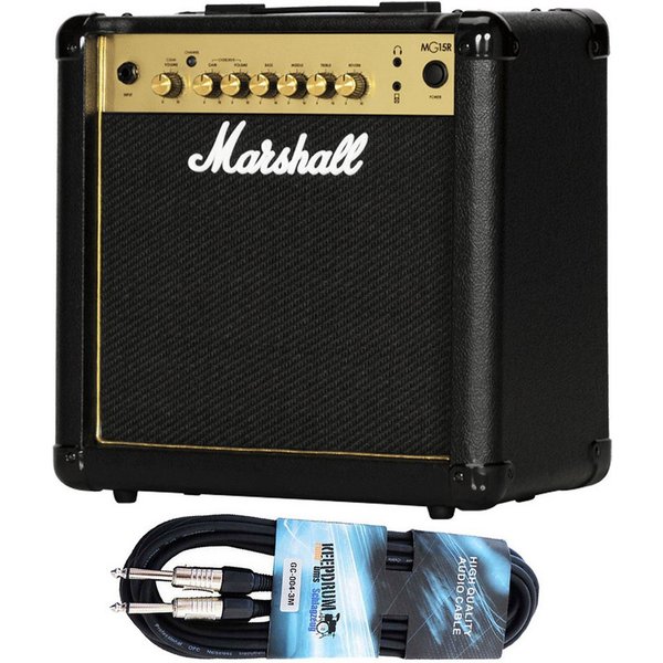 Marshall Marshall MG15GR Gitarren-Verstärker mit Kabel Verstärker (Anzahl Kanäle: 2, 15,00 W, mit Klinkenkabel)