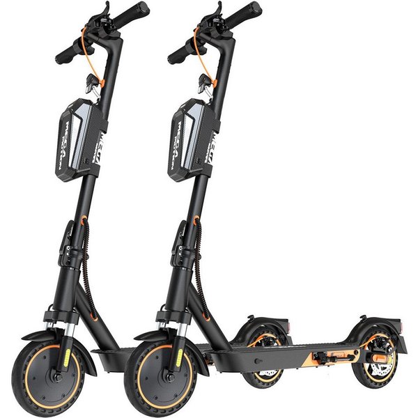 Mega Motion E-Scooter 8.5 Zoll Elektroroller 400W Motor, Max.35km mit Straßenzulassung ABE, 20 km/h, (Mit Schutzblechen und Aufbewahrungstasche), 2 Stoßdämpfer 