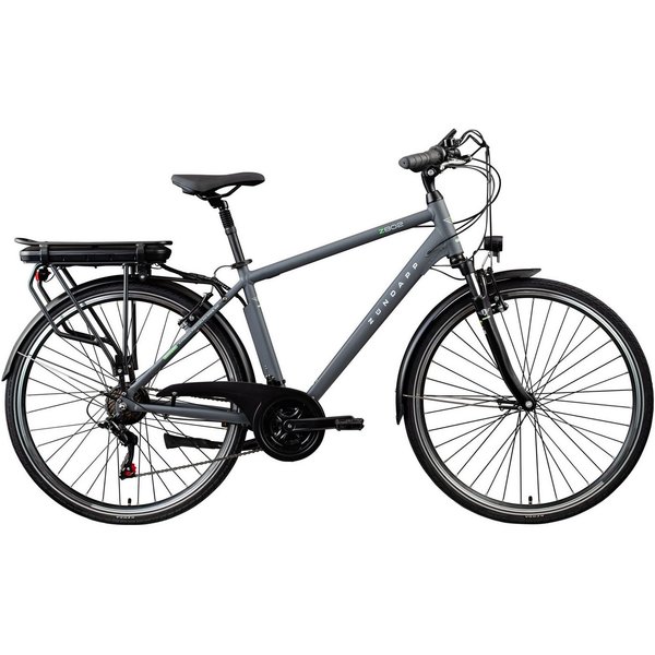 Zündapp E-Bike Trekkingrad Z802 Herren, 21 Gang Shimano Tourney Schaltwerk, Kettenschaltung, Heckmotor, 536 Wh, Pedelec, Elektrofahrrad für Herren