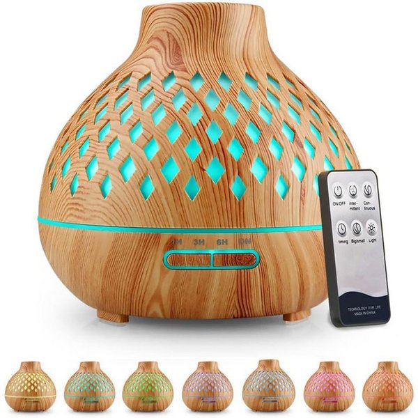 TUWENA Diffuser Aromatherapie Diffusor 400 ml Ultraschallbefeuchter 7-Farben-LED
