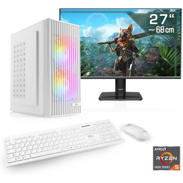 CSL Spectrum V25263 PC-Komplettsystem (27", AMD Ryzen 5 5600, GeForce RTX 3050, 16 GB RAM, 1000 GB SSD)