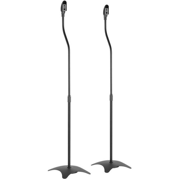 ARLI Lautsprecherständer 2 Teleskop Ständer für Lautsprecher Box Lautsprecherständer Schwarz, (1-tlg., 2er-Pack, für kleinere Satellitenboxen)