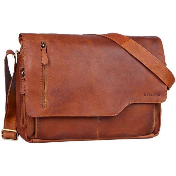 STILORD Laptoptasche "Marlon" Ledertasche Herren Business
