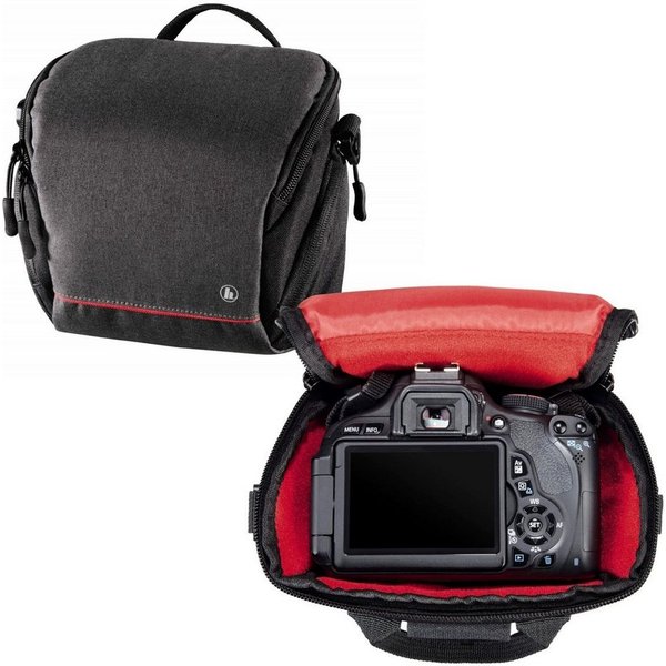 Hama Kameratasche Kamera-Tasche Sambia 110 Foto-Tasche Universal, Case Schultergurt Tragegriff Zubehör-Fächer Systemkamera Digitalkamera