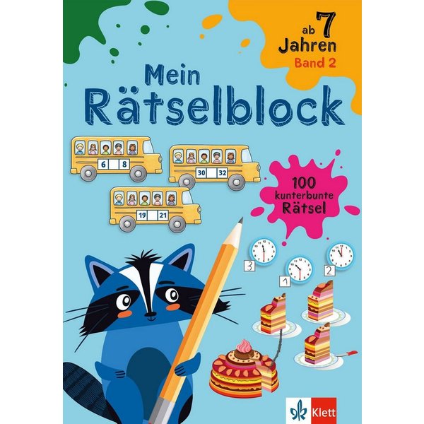 Klett Mein Rätselblock ab 7 Jahren Band 2 100 kunterbunte Rätsel / diverse