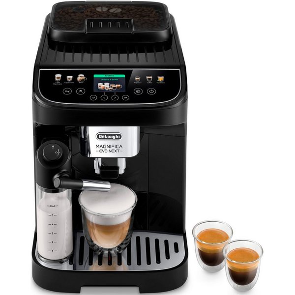 De'Longhi Kaffeevollautomat Magnifica Evo Next ECAM310.60.B - Barista-Genuss per Touch, schwarz, MyLatteFunktion, 3 Benutzerprofile, LatteCrema Milchsystem, 10 