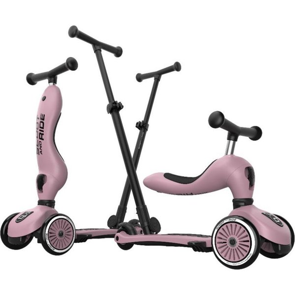 Scoot and Ride Dreiradscooter Highwaykick 1 Push&Go Kinderroller 2in1 mit Schiebestange