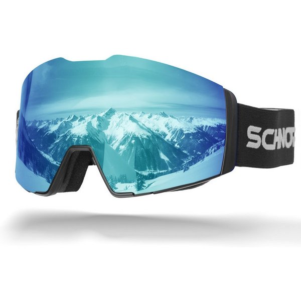 SCHNORR Sportbrille Schnorr Skibrille Edge Blau (S3), Full REVO, Anti-Fog, UV400, (1-St), Full REVO-Beschichtung Blau (S3)