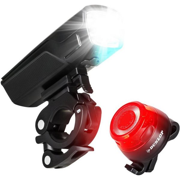 Dunlop Fahrradbeleuchtung Fahrradlicht Fahrrad Licht - Extra helles LED Licht, Hochleistungs-Akku - Fahrradbeleuchtung StVZO zugelassen