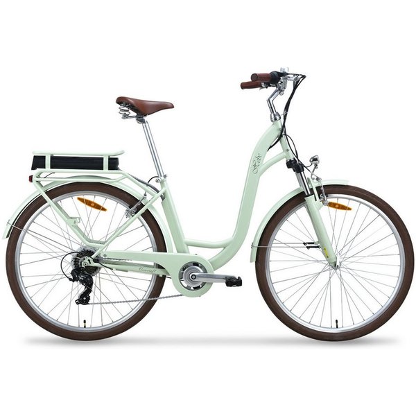 VECOCRAFT E-Bike Cityrad HEBE elektrofahrrad citybike ebike damen 28 zoll, 7 Gang Shimano, Kettenschaltung, Heckmotor, 360 Wh