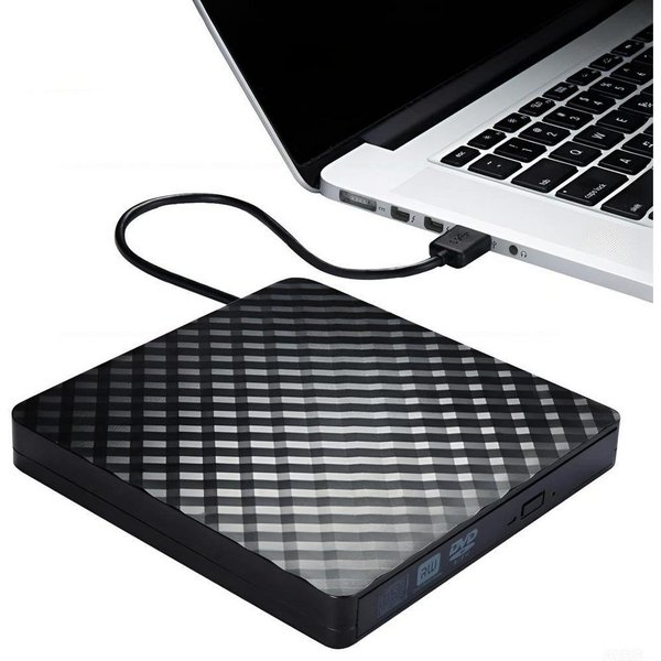 ibettertec CD-Laufwerk, USB 3.0 Slim Externes CD-DVD-ROM-Laufwerk Writer DVD-Brenner (DVD 8x/CD 24x, Externes DVD-Laufwerk,Kompatibel mit Windows)