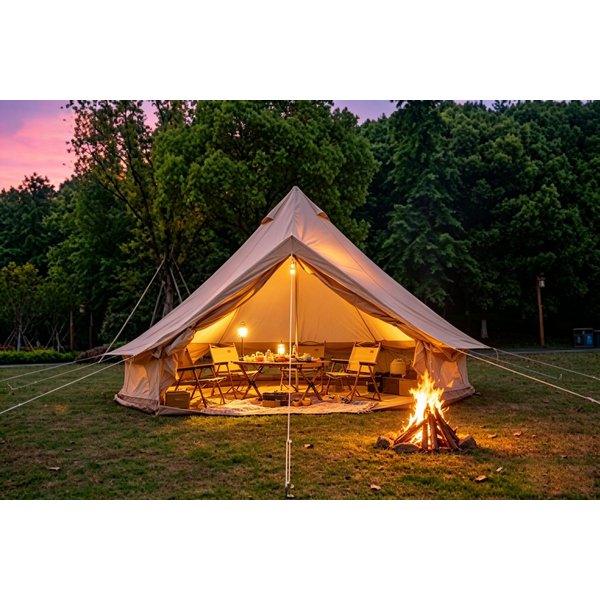 i@home Tipi-Zelt Glamping Zelt 3m Ø Oxford, Personen: 4 (wasserdicht, 4 Jahreszeiten, Campingzelt mit Ofenabzug, Moskitonetze, 1 tlg., geräumiges Familien-Bellz