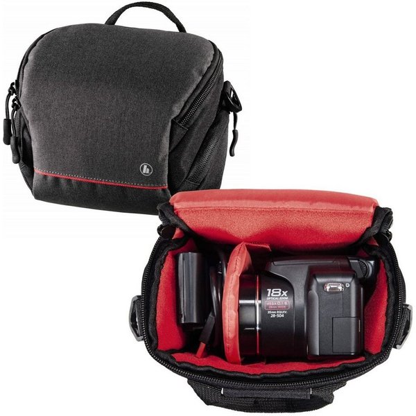 Hama Kameratasche Kamera-Tasche Sambia 100 Foto-Tasche Universal (Set), Case Schultergurt Tragegriff Zubehör-Fächer Systemkamera Digitalkamera