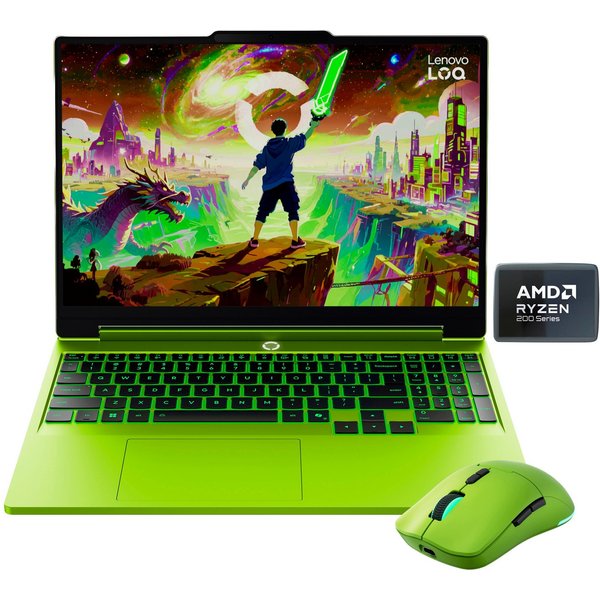 Lenovo LOQ 15AHP11 Limited Green Edition Gaming-Notebook (38,86 cm/15,3 Zoll, AMD Ryzen 7 250, GeForce RTX 5070, 16 GB, 1000 GB SSD)