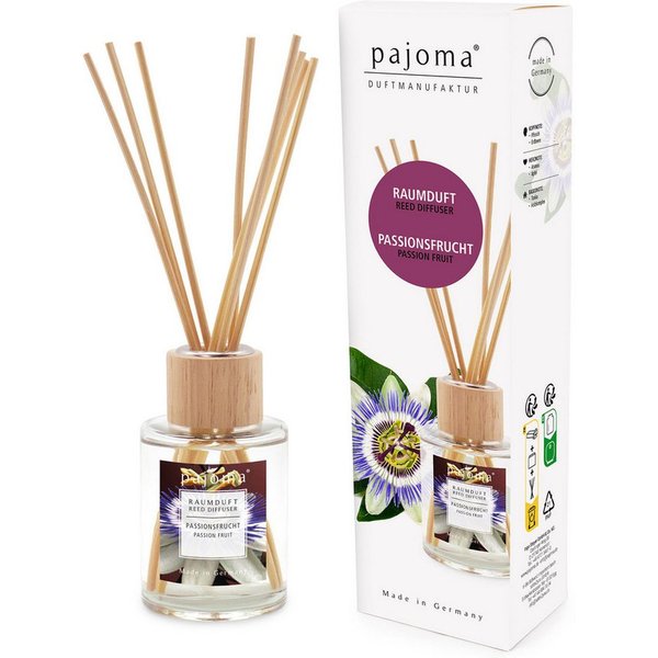Levandeo® Luftbefeuchter, Raumduft 100ml Passionsfrucht Lufterfrischer Duftstäbchen Exotik