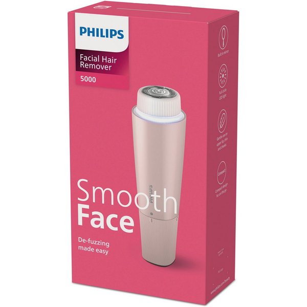 Philips Haarentfernungsgerät für Frauen, Series 5000 BRR454/00, Glatte Haut, auch unterwegs, mit Spiegel und LED-Licht, inkl. Reinigungsbürste
