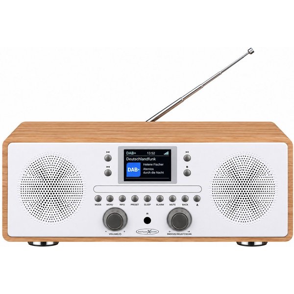 Reflexion HRA21DAB+ Stereo Radio mit CD-Player, Bluetooth, UKW, USB und AUX Digitalradio (DAB) (Digitalradio (DAB), 160 W, 2,4" TFT-Farbdisplay, Uhr-Anzeige mit