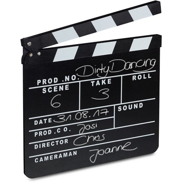 relaxdays Filmklappe schwarz