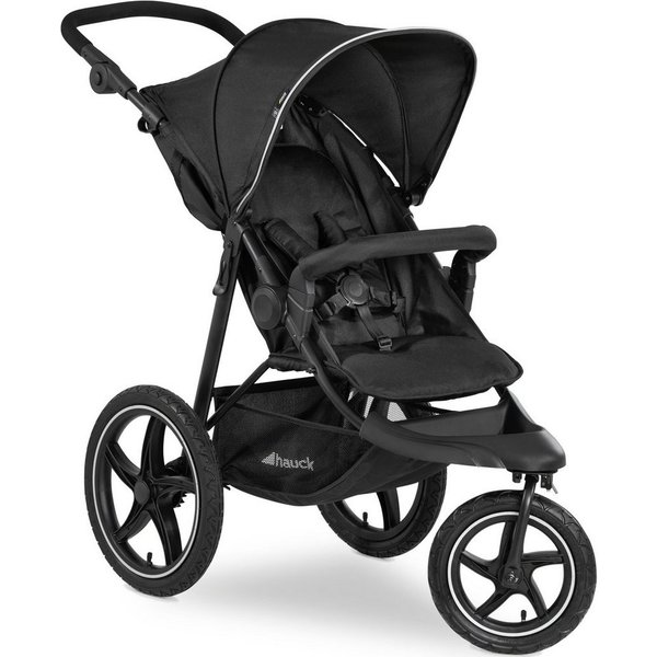 Hauck Dreirad-Kinderwagen Runner 2, black, Kinderwagen, Jogger mit schwenk- und feststellbarem Vorderrad