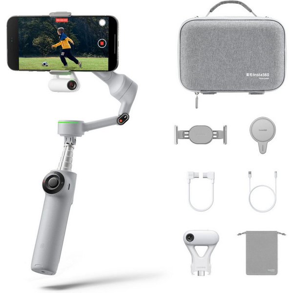Insta360 Insta360 Flow 2 Pro Ultimatives-Creator-Bundle, Grau, KI-Gimbal Kamera-Gimbal