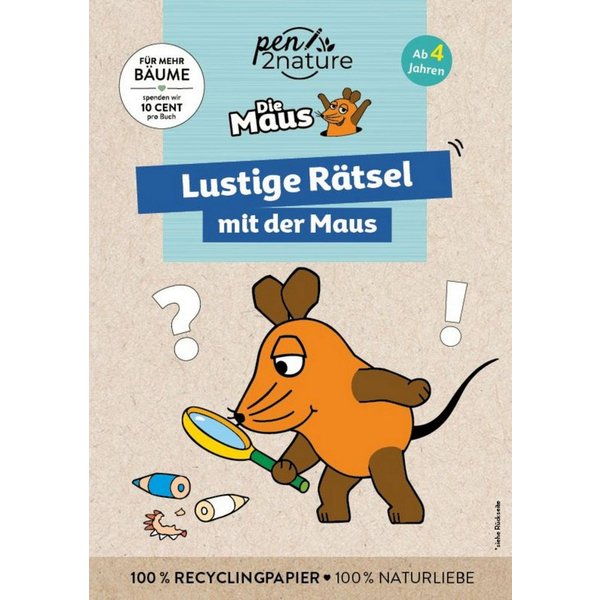 Lustige Rätsel mit der Maus. Bunter Rätselblock für Kinder ab 4 Jahren / Pen2nature