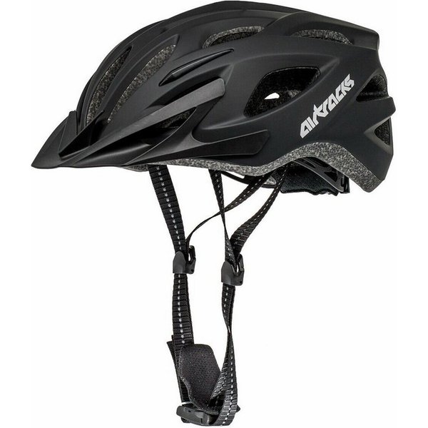 Airtracks Fahrradhelm Fahrradhelm Savage S/M (53-58cm), L/XL (58-63cm) (KJ-201 für Herren und Damen - EPS Körper), + IN MOULD / Neon Weiß Schwarz Matt
