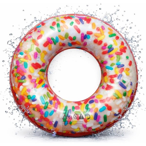 TK Gruppe Schwimmring Aufblasbarer Schwimmring aus PVC, Donut- und Flamingo-Varianten (Schwimmring), 120 cm
