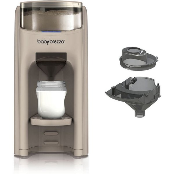 Baby Brezza Babyflaschenwärmer Automatischer Flaschenzubereiter mit 2 Milchpulvertrichtern, mischt Wasser und Milchpulver klumpenfrei per Knopfdruck