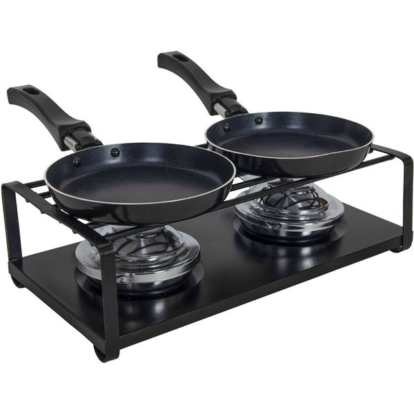 Spetebo Raclette Mini Raclette Set ohne Strom - für 2 Personen, 2 Raclettepfännchen, Camping Picknick Festival Pfannen Tisch Grill mit Brenner